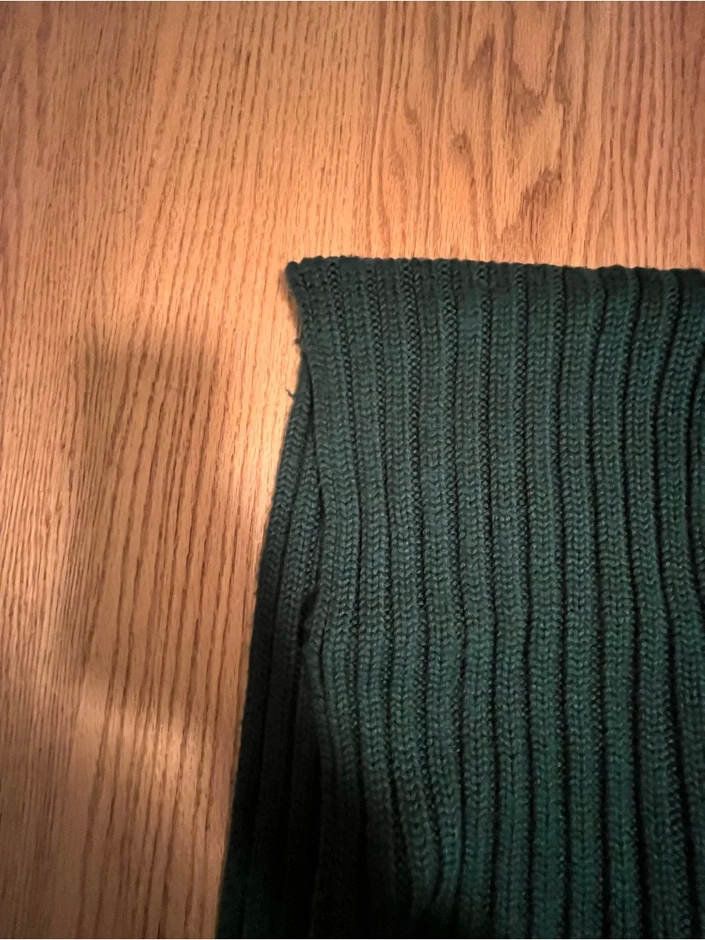 Vintage 90s Ralph Lauren Polo Jeans Company Ribbed Scarf Green Accent Stripe